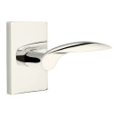 Emtek 5052-MC-US14 Mercury Door Lever Dummy Set With Modern Rectangular Rosette Polished Nickel