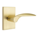Emtek 5052-MC-US4 Mercury Door Lever Dummy Set With Modern Rectangular Rosette Satin Brass