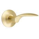 Emtek 5107-MC-US4 Mercury Door Lever Passage Set With Modern Rosette Satin Brass