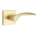 Emtek 5110-MC-US4 Mercury Door Lever Passage Set With Square Rosette Satin Brass