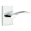 Emtek 5112-MC-US26 Mercury Door Lever Passage Set With Modern Rectangular Rosette Polished Chrome