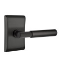 Emtek 5051-MYL-US19 Myles Door Lever Dummy Set With Neos Rosette Flat Black