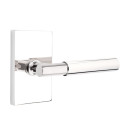 Emtek 5052-MYL-US26 Myles Door Lever Dummy Set With Modern Rectangular Rosette Polished Chrome