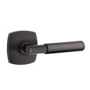 Emtek 5306-MYL-US10B Myles Door Lever Dummy Set With Urban Modern Rosette Oil Rubbed Bronze