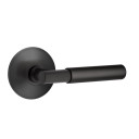 Emtek 5107-MYL-US19 Myles Door Lever Passage Set With Modern Rosette Flat Black