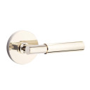 Emtek 5109-MYL-US14 Myles Door Lever Passage Set With Disk Rosette Polished Nickel