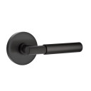 Emtek 5109-MYL-US19 Myles Door Lever Passage Set With Disk Rosette Flat Black