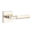 Emtek 5210-MYL-US14 Myles Door Lever Privacy Set With Square Rosette Polished Nickel