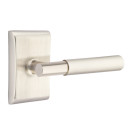 Emtek 5211-MYL-US15 Myles Door Lever Privacy Set With Neos Rosette Satin Nickel