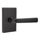 Emtek 5112-SIO-US19 Sion Door Lever Passage Set With Modern Rectangular Rosette Flat Black