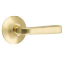 Emtek 5207-SIO-US4 Sion Door Lever Privacy Set With Modern Rosette Satin Brass