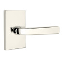 Emtek 5052-SIO-US14 Sion Door Lever Dummy Set With Modern Rectangular Rosette Polished Nickel
