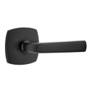 Emtek 5306-SIO-US19 Sion Door Lever Dummy Set With Urban Modern Rosette Flat Black
