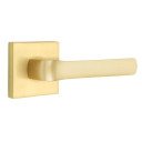 Emtek 5210-SPN-US4 Spencer Door Lever Privacy Set With Square Rosette Satin Brass