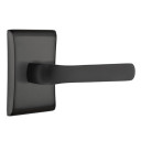 Emtek 5211-SPN-US19 Spencer Door Lever Privacy Set With Neos Rosette Flat Black