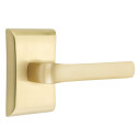 Emtek 5211-SPN-US4 Spencer Door Lever Privacy Set With Neos Rosette Satin Brass