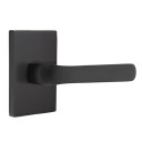 Emtek 5212-SPN-US19 Spencer Door Lever Privacy Set With Modern Rectangular Rosette Flat Black