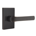 Emtek 5052-SPN-US10B Spencer Door Lever Dummy Set With Modern Rectangular Rosette Oil Rubbed Bronze