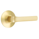 Emtek 5057-SPN-US4 Spencer Door Lever Dummy Set With Modern Rosette Satin Brass