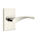 Emtek 5052-TRT-US14 Triton Door Lever Dummy Set With Modern Rectangular Rosette Polished Nickel