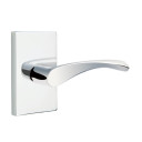 Emtek 5052-TRT-US26 Triton Door Lever Dummy Set With Modern Rectangular Rosette Polished Chrome