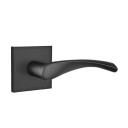 Emtek 5110-TRT-US19 Triton Door Lever Passage Set With Square Rosette Flat Black