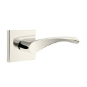 Emtek 5210-TRT-US14 Triton Door Lever Privacy Set With Square Rosette Polished Nickel