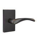Emtek 5212-TRT-US10B Triton Door Lever Privacy Set With Modern Rectangular Rosette Oil Rubbed Bronze