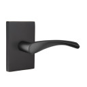 Emtek 5212-TRT-US19 Triton Door Lever Privacy Set With Modern Rectangular Rosette Flat Black