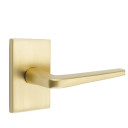 Emtek 5112-ATN-US4 Athena Door Lever Passage Set With Modern Rectangular Rosette Satin Brass