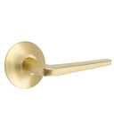 Emtek 5207-ATN-US4 Athena Door Lever Privacy Set With Modern Rosette Satin Brass