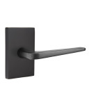 Emtek 5212-ATN-US19 Athena Door Lever Privacy Set With Modern Rectangular Rosette Flat Black