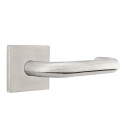 Emtek S30003-CO-SS Cologne Door Lever Dummy Set With Stainless Steel Square Rosette Brushed Stainless Steel
