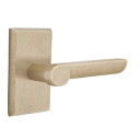 Emtek 7104-AR-TWB Aurora Sandcast Bronze Door Lever Passage Set With #3 Rosette Tumbled White Bronze