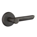 Emtek 7206-AR-MB Aurora Sandcast Bronze Door Lever Privacy Set With #2 Rosette Medium Bronze