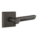 Emtek 7211-AR-MB Aurora Sandcast Bronze Door Lever Privacy Set With #6 Rosette Medium Bronze