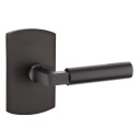 Emtek 7050-BR-FB Bryce Sandcast Bronze Door Lever Dummy Set With #4 Rosette Flat Black Bronze
