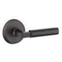 Emtek 7056-BR-FB Bryce Sandcast Bronze Door Lever Dummy Set With #2 Rosette Flat Black Bronze