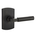 Emtek 7100-BR-MB Bryce Sandcast Bronze Door Lever Passage Set With #4 Rosette Medium Bronze