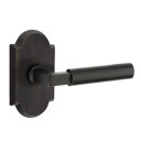 Emtek 7108-BR-MB Bryce Sandcast Bronze Door Lever Passage Set With #1 Rosette Medium Bronze