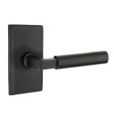 Emtek 7204-BR-MB Bryce Sandcast Bronze Door Lever Privacy Set With #3 Rosette Medium Bronze