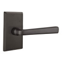 Emtek 7054-CR-FB Cimarron Sandcast Bronze Door Lever Dummy Set With #3 Rosette Flat Black Bronze