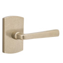 Emtek 7100-CR-TWB Cimarron Sandcast Bronze Door Lever Passage Set With #4 Rosette Tumbled White Bronze