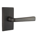 Emtek 7104-CR-MB Cimarron Sandcast Bronze Door Lever Passage Set With #3 Rosette Medium Bronze