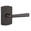 Emtek 7200-CR-FB Cimarron Sandcast Bronze Door Lever Privacy Set With #4 Rosette Flat Black Bronze