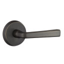 Emtek 7206-CR-MB Cimarron Sandcast Bronze Door Lever Privacy Set With #2 Rosette Medium Bronze
