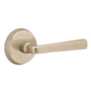 Emtek 7206-CR-TWB Cimarron Sandcast Bronze Door Lever Privacy Set With #2 Rosette Tumbled White Bronze