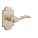Emtek 7058-D-TWB Durango Sandcast Bronze Door Lever Dummy Set With #1 Rosette Tumbled White Bronze