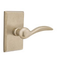 Emtek 7104-D-TWB Durango Sandcast Bronze Door Lever Passage Set With #3 Rosette Tumbled White Bronze