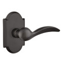 Emtek 7208-D-FB Durango Sandcast Bronze Door Lever Privacy Set With #1 Rosette Flat Black Bronze